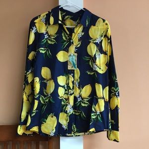 Lemon long sleeve button down